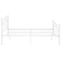 vidaXL Bett Weiß Metall 120x200 cm vidaXL Bett Weiß Metall 120x200 cm