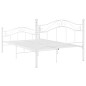 vidaXL Bett Weiß Metall 120x200 cm vidaXL Bett Weiß Metall 120x200 cm