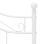 vidaXL Bett Weiß Metall 120x200 cm vidaXL Bett Weiß Metall 120x200 cm