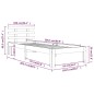 vidaXL Massivholzbett Weiß 100x200 cm vidaXL Massivholzbett Weiß 100x200 cm