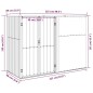 vidaXL Gerätehaus Grau 225x89x161 cm Verzinkter Stahl vidaXL Gerätehaus Grau 225x89x161 cm Verzinkter Stahl