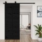 vidaXL Scheunentür Schwarz 90x1,8x214 cm Massivholz Kiefer vidaXL Scheunentür Schwarz 90x1,8x214 cm Massivholz Kiefer
