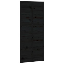 vidaXL Scheunentür Schwarz 90x1,8x214 cm Massivholz Kiefer