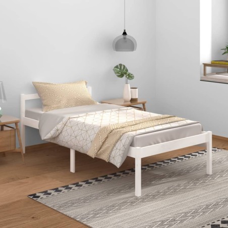 vidaXL Seniorenbett Weiß 100x200 cm Massivholz Kiefer