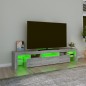 vidaXL TV-Schrank mit LED-Leuchten Grau Sonoma 200x36,5x40 cm vidaXL TV-Schrank mit LED-Leuchten Grau Sonoma 200x36,5x40 cm