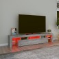 vidaXL TV-Schrank mit LED-Leuchten Grau Sonoma 200x36,5x40 cm vidaXL TV-Schrank mit LED-Leuchten Grau Sonoma 200x36,5x40 cm