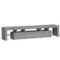 vidaXL TV-Schrank mit LED-Leuchten Grau Sonoma 200x36,5x40 cm vidaXL TV-Schrank mit LED-Leuchten Grau Sonoma 200x36,5x40 cm