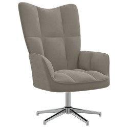 vidaXL Relaxsessel Hellgrau Samt