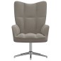 vidaXL Relaxsessel Hellgrau Samt vidaXL Relaxsessel Hellgrau Samt
