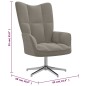 vidaXL Relaxsessel Hellgrau Samt vidaXL Relaxsessel Hellgrau Samt