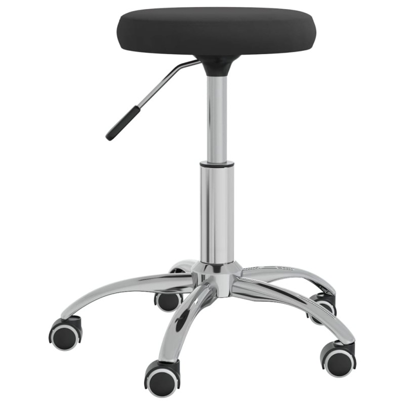 vidaXL Massagehocker Samt Schwarz vidaXL Massagehocker Samt Schwarz