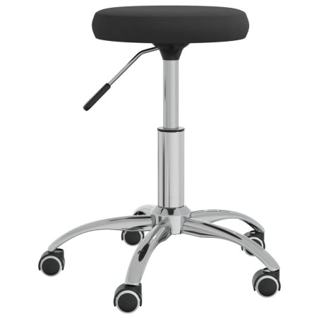 vidaXL Massagehocker Samt Schwarz 