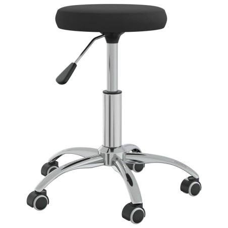vidaXL Massagehocker Samt Schwarz 