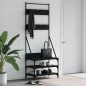 vidaXL Kleiderständer mit Schuhablage Schwarz 70x40x184 cm vidaXL Kleiderständer mit Schuhablage Schwarz 70x40x184 cm