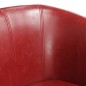 vidaXL Clubsessel mit Fußhocker Weinrot Kunstleder vidaXL Clubsessel mit Fußhocker Weinrot Kunstleder