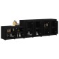 vidaXL Outdoor-Küchenschränke 3 Stk. Schwarz Massivholz Kiefer vidaXL Outdoor-Küchenschränke 3 Stk. Schwarz Massivholz Kiefer