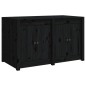 vidaXL Outdoor-Küchenschränke 3 Stk. Schwarz Massivholz Kiefer vidaXL Outdoor-Küchenschränke 3 Stk. Schwarz Massivholz Kiefer