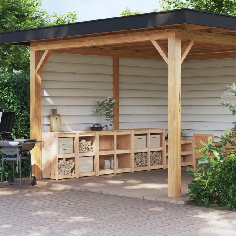 vidaXL Outdoor-Küchenschränke 4 Stk. Massivholz Kiefer vidaXL Outdoor-Küchenschränke 4 Stk. Massivholz Kiefer