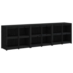 vidaXL Outdoor-Küchenschränke 3 Stk. Schwarz Massivholz Kiefer