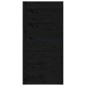 vidaXL Scheunentür Schwarz 100x1,8x204,5 cm Massivholz Kiefer