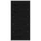 vidaXL Scheunentür Schwarz 100x1,8x204,5 cm Massivholz Kiefer