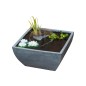 Ubbink viereckiges Wasserbassin mit Pumpe und Seerosen grau 1387081 Ubbink viereckiges Wasserbassin mit Pumpe und Seerosen grau 1387081