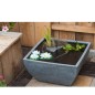 Ubbink viereckiges Wasserbassin mit Pumpe und Seerosen grau 1387081 Ubbink viereckiges Wasserbassin mit Pumpe und Seerosen grau 1387081