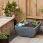 Ubbink viereckiges Wasserbassin mit Pumpe und Seerosen grau 1387081 Ubbink viereckiges Wasserbassin mit Pumpe und Seerosen grau 1387081