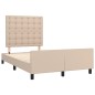 vidaXL Bettgestell mit Kopfteil Cappuccino-Braun 120x200 cm Kunstleder vidaXL Bettgestell mit Kopfteil Cappuccino-Braun 120x200 cm Kunstleder