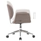 vidaXL Esszimmerstühle 2 Stk. Drehbar Taupe Stoff vidaXL Esszimmerstühle 2 Stk. Drehbar Taupe Stoff