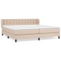 vidaXL Boxspringbett Matratze Cappuccino-Braun 200x200cm Kunstleder vidaXL Boxspringbett Matratze Cappuccino-Braun 200x200cm Kunstleder