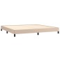 vidaXL Boxspringbett Matratze Cappuccino-Braun 200x200cm Kunstleder vidaXL Boxspringbett Matratze Cappuccino-Braun 200x200cm Kunstleder