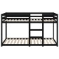 vidaXL Etagenbett Schwarz 90x190 cm Massivholz Kiefer vidaXL Etagenbett Schwarz 90x190 cm Massivholz Kiefer