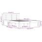 vidaXL Massivholzbett 135x190 cm vidaXL Massivholzbett 135x190 cm