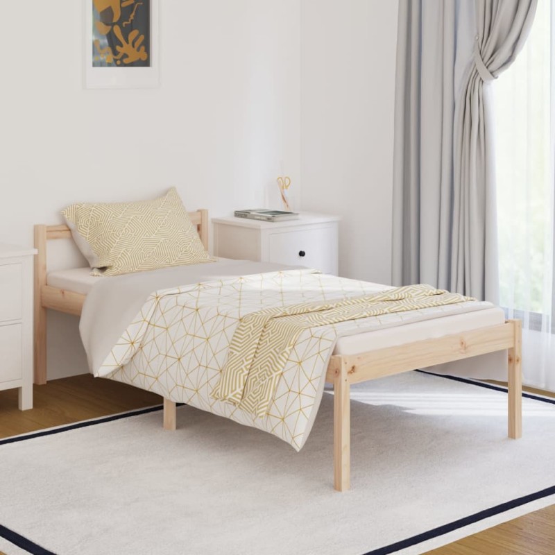 vidaXL Seniorenbett 90x190 cm Massivholz Kiefer vidaXL Seniorenbett 90x190 cm Massivholz Kiefer
