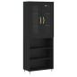 Highboard Schwarz 69,5x34x180 cm Holzwerkstoff Highboard Schwarz 69,5x34x180 cm Holzwerkstoff