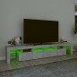 vidaXL TV-Schrank mit LED-Leuchten Betongrau 230x36,5x40 cm vidaXL TV-Schrank mit LED-Leuchten Betongrau 230x36,5x40 cm