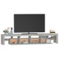 vidaXL TV-Schrank mit LED-Leuchten Betongrau 230x36,5x40 cm vidaXL TV-Schrank mit LED-Leuchten Betongrau 230x36,5x40 cm