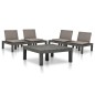 5-tlg. Garten-Lounge-Set Kunststoff Anthrazit 5-tlg. Garten-Lounge-Set Kunststoff Anthrazit