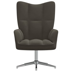 vidaXL Relaxsessel Dunkelgrau Samt