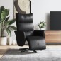 vidaXL Relaxsessel mit Fußteil Schwarz Kunstleder vidaXL Relaxsessel mit Fußteil Schwarz Kunstleder