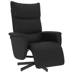 vidaXL Relaxsessel mit Fußteil Schwarz Kunstleder