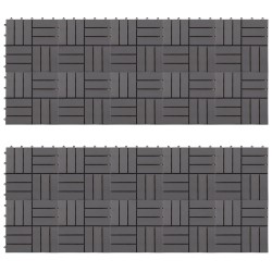 vidaXL Terrassenfliesen 20 Stk. Grau 30 x 30 cm Massivholz Akazie