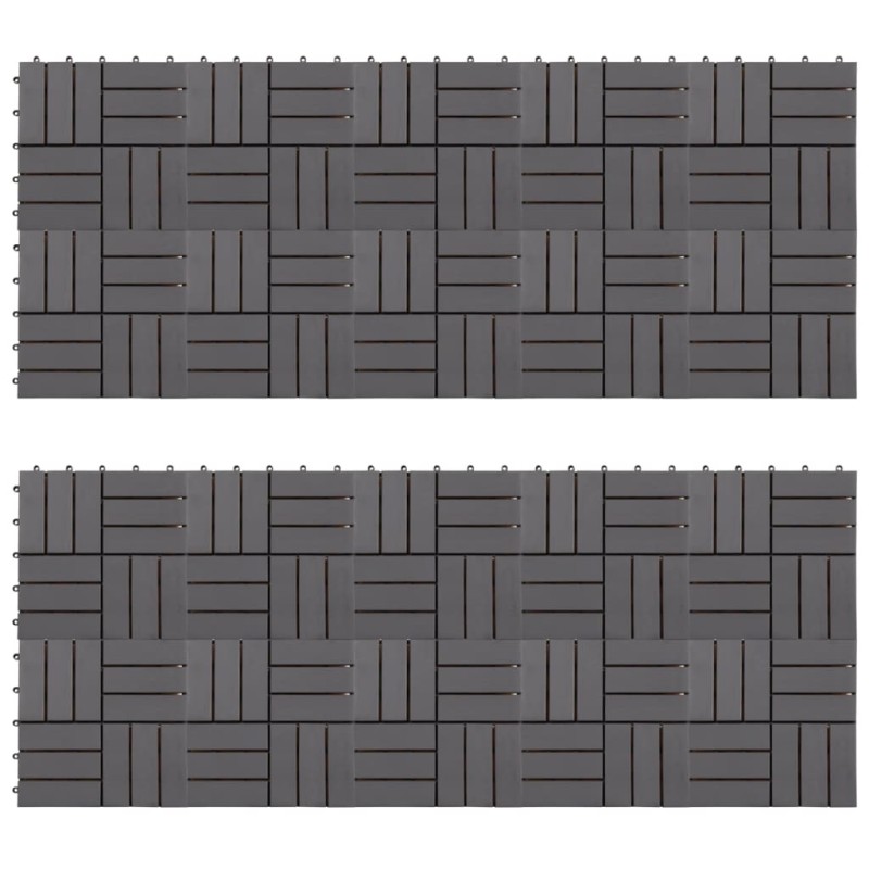 vidaXL Terrassenfliesen 20 Stk. Grau 30 x 30 cm Massivholz Akazie vidaXL Terrassenfliesen 20 Stk. Grau 30 x 30 cm Massivholz Akazie