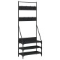 vidaXL Kleiderständer mit Schuhablage Schwarz 72x34x184 cm vidaXL Kleiderständer mit Schuhablage Schwarz 72x34x184 cm