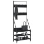 vidaXL Kleiderständer mit Schuhablage Schwarz 72x34x184 cm vidaXL Kleiderständer mit Schuhablage Schwarz 72x34x184 cm