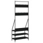 vidaXL Kleiderständer mit Schuhablage Schwarz 72x34x184 cm vidaXL Kleiderständer mit Schuhablage Schwarz 72x34x184 cm