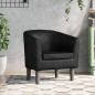 vidaXL Clubsessel Schwarz Kunstleder vidaXL Clubsessel Schwarz Kunstleder