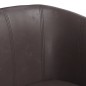 vidaXL Clubsessel mit Fußhocker Braun Kunstleder vidaXL Clubsessel mit Fußhocker Braun Kunstleder