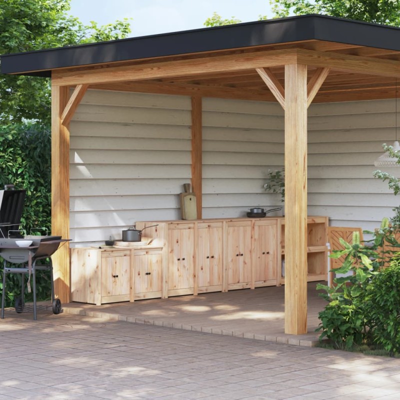 vidaXL Outdoor-Küchenschränke 3 Stk. Massivholz Kiefer vidaXL Outdoor-Küchenschränke 3 Stk. Massivholz Kiefer